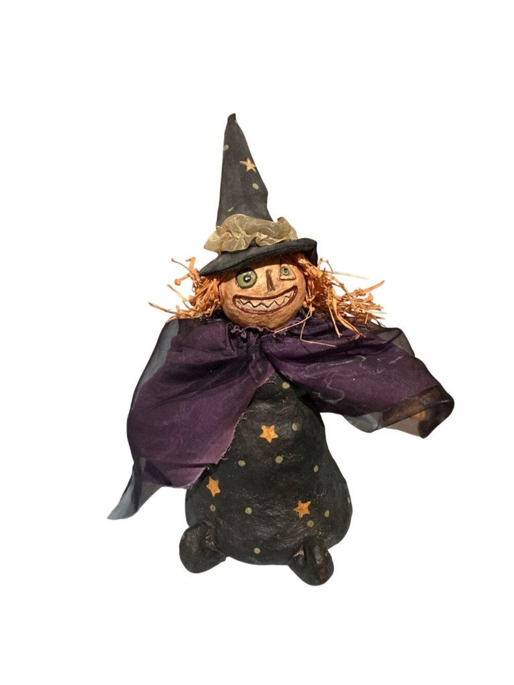 Vintage Halloween Witch Figurine With Funny Face